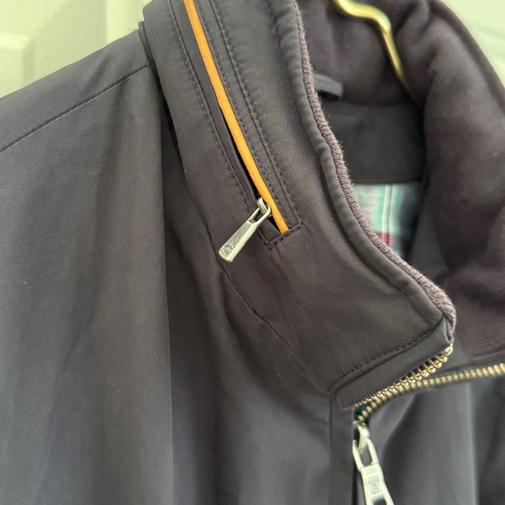 Brooks Brothers Navy Blue Racer Utility Jacket Stowaway Hood - Golf - Size XS - Picture 5 of 13
